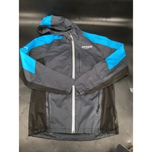 Amazon Prime Rain Shell Blue Waterproof full Zip Luly Yang Jacket Men's XS